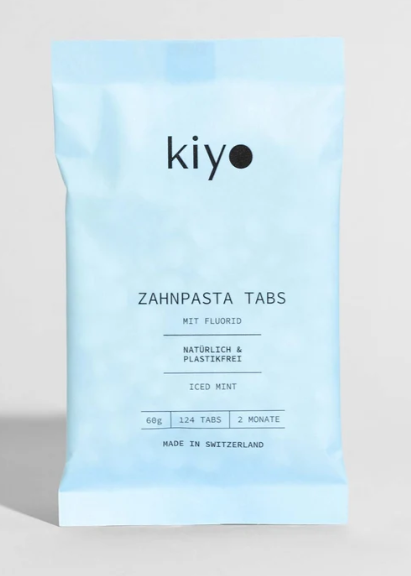 KIYO Refill Zahnpasta Tabs mit Fluorid Iced Min
