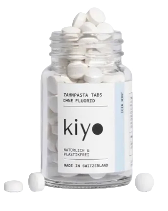 KIYO Zahnpasta Tabs ohne Fluorid 124 Tabs Iced Min